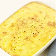 casserole of baked cheese grits