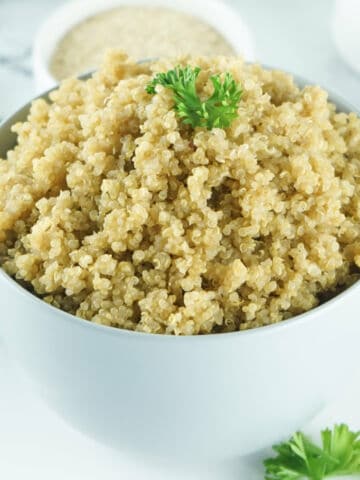 bowl of fluffy quinoa.