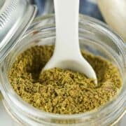 ½ teaspoon measuring spoon filled with homemade blended poultry spices.