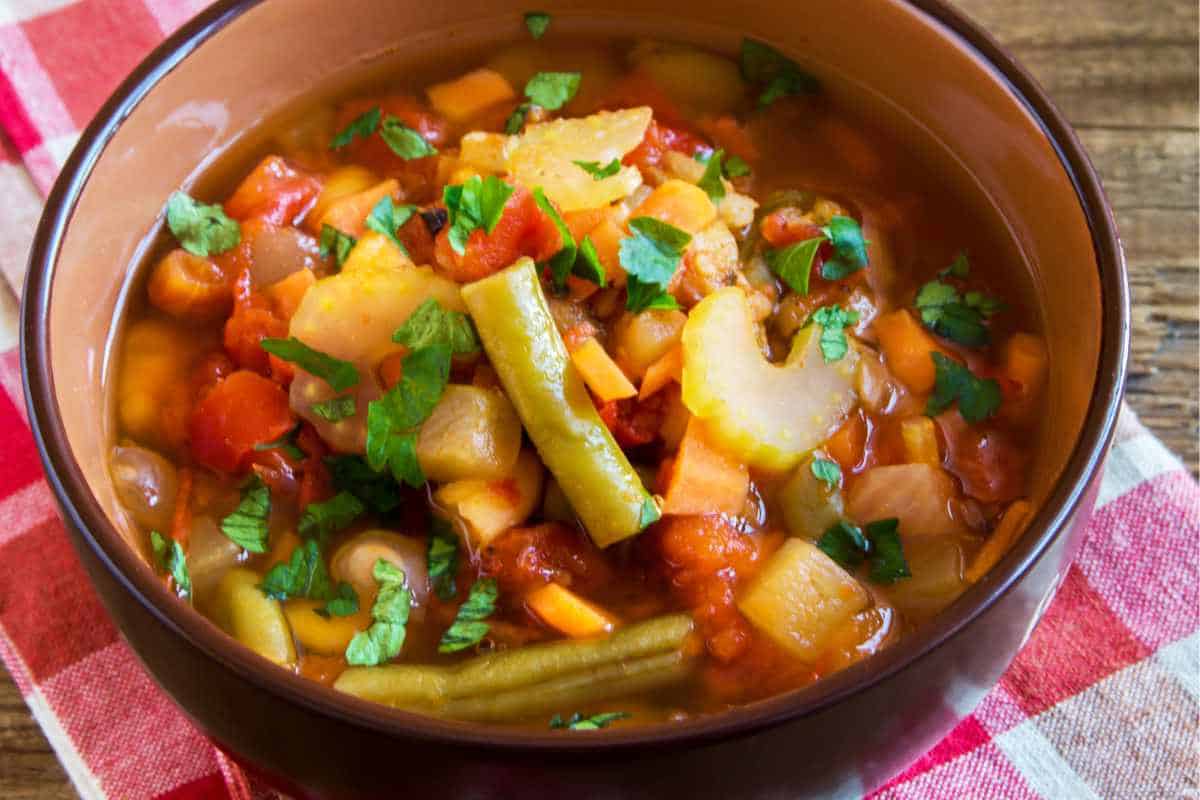 Easy Crockpot Vegetable Soup Recipe | Smells Like Delish