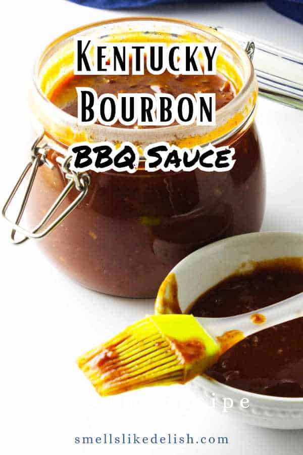 bourbon BBQ sauce in a jar.