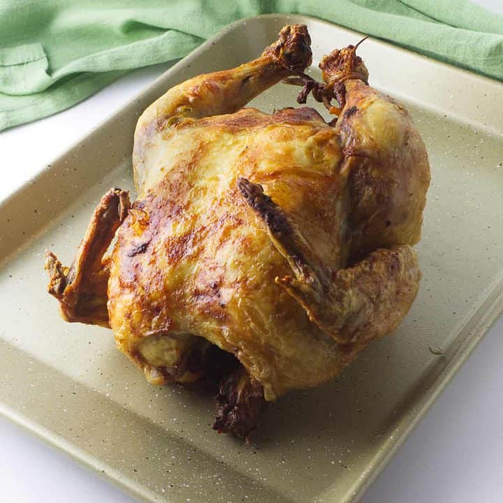 Air Fryer Rotisserie Chicken | Smells Like Delish
