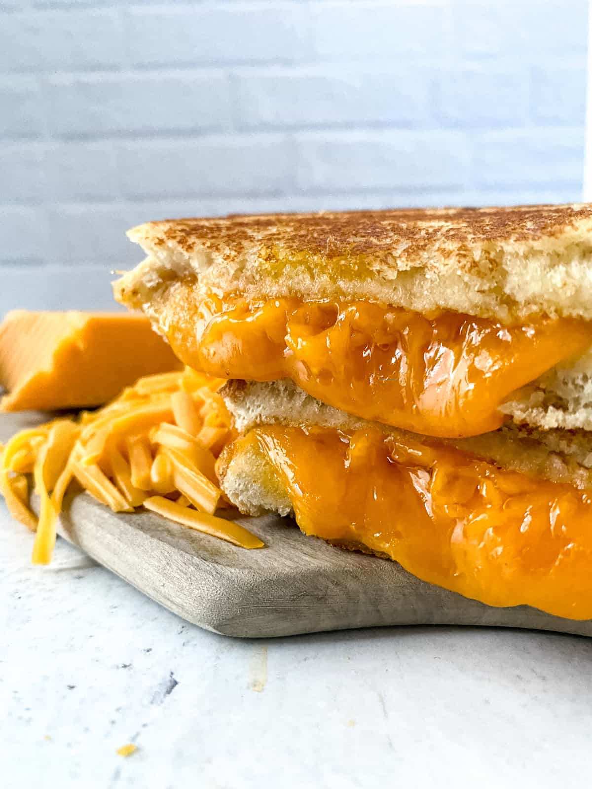 gourmet cheese sandwich.