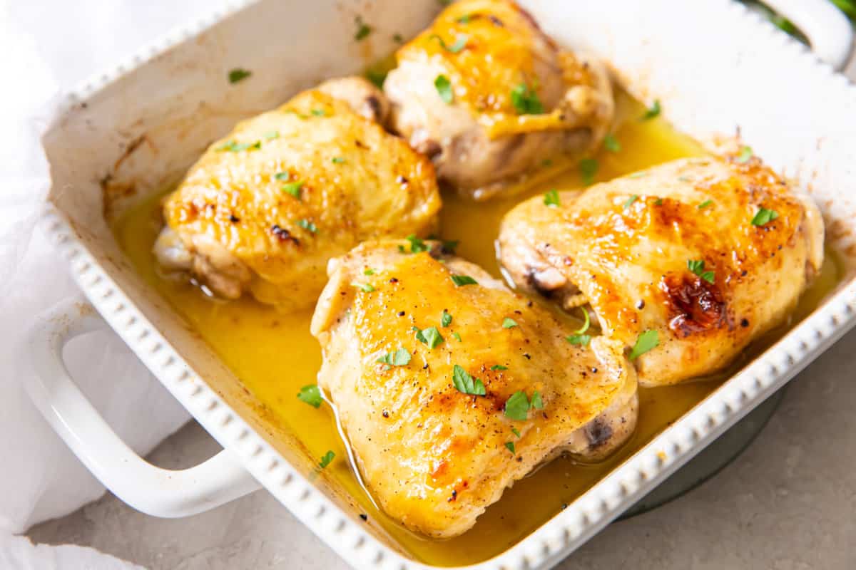 Broiled Chicken Thighs | Smells Like Delish