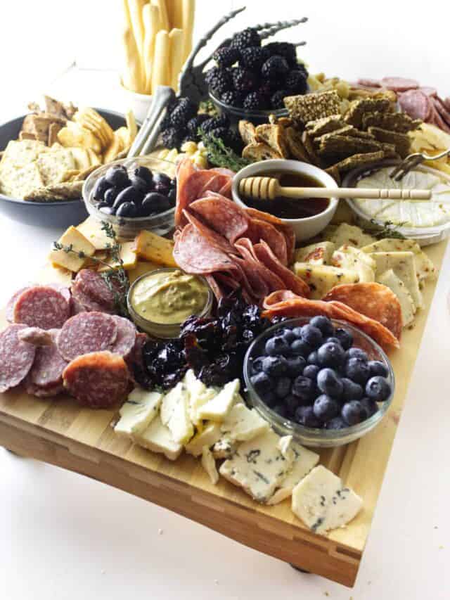 large halloween meat and cheese platter.