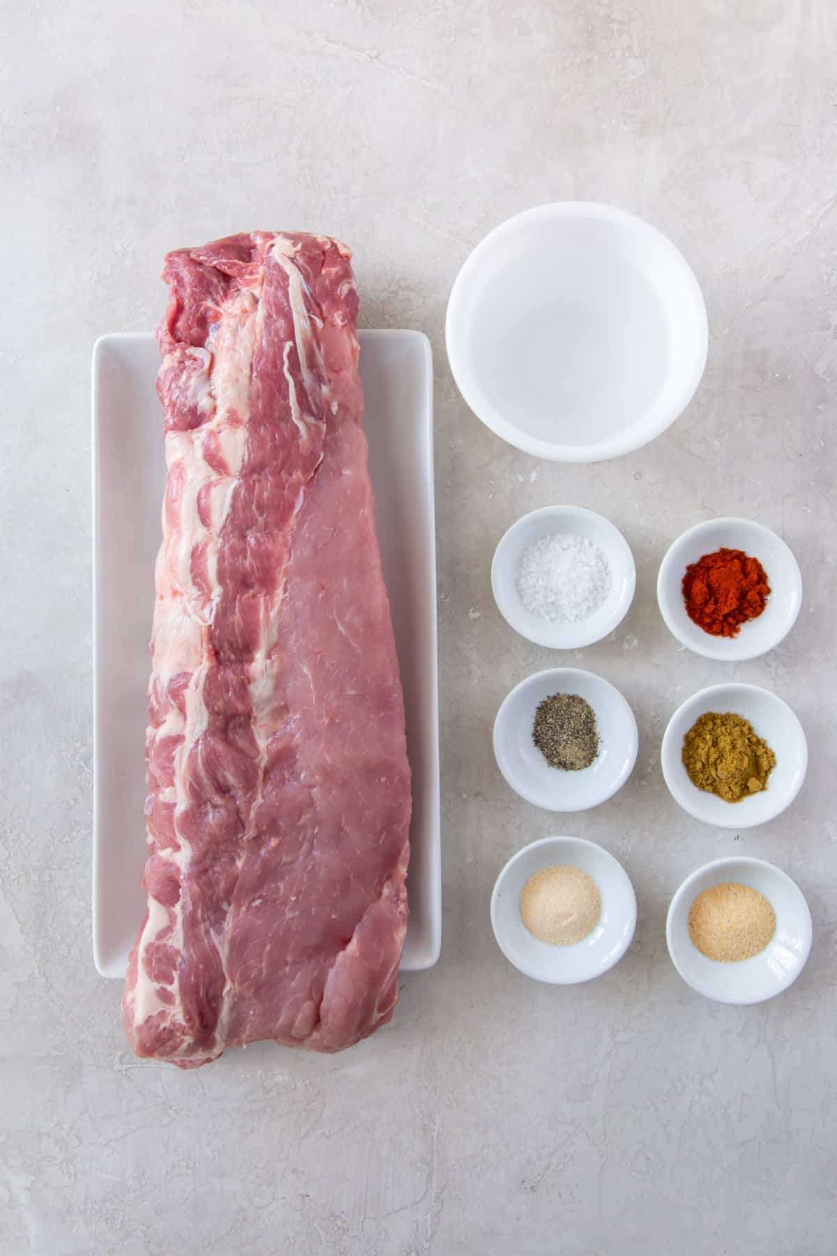 ingredients for making pork ribs.