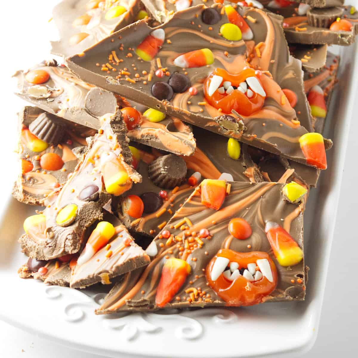 reeses chocolate candy bark.