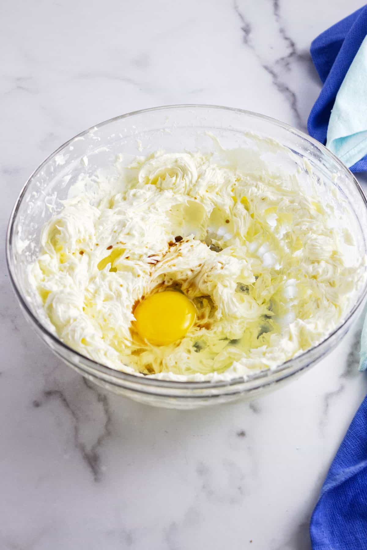 creamed sugar and butter with egg.