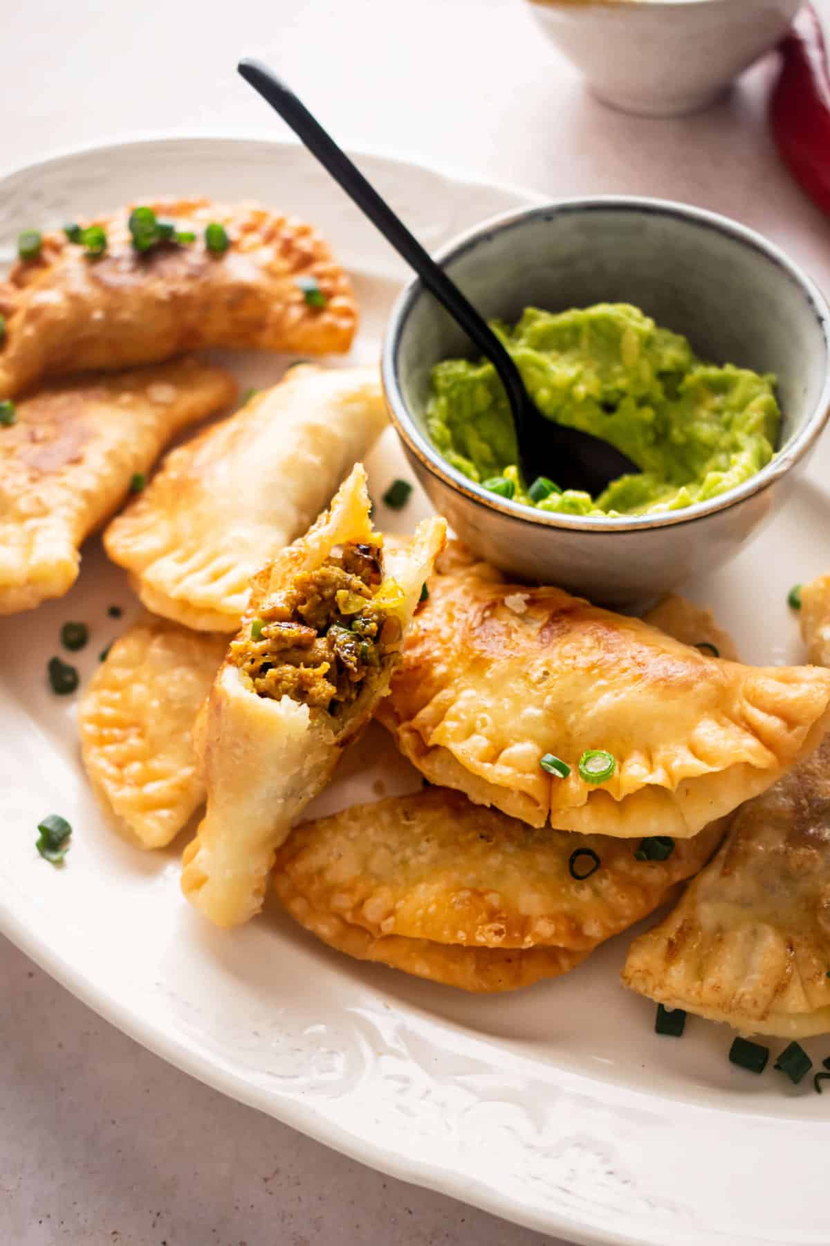 ghana meat pies on a platter.