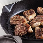 pan grilled seasoned lamb chops.