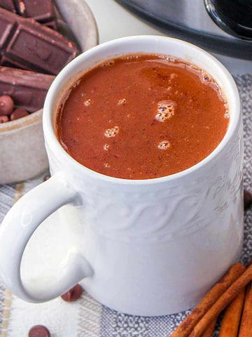 mug of Mexican hot chocolate.