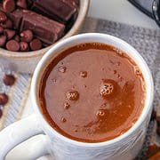 mug of Mexican hot chocolate.