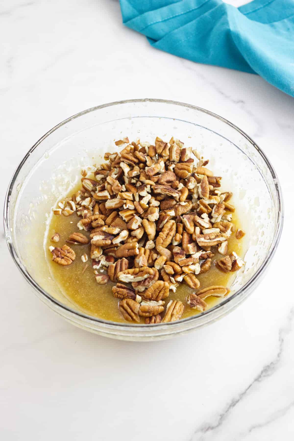 sugar and pecans in a bowl.