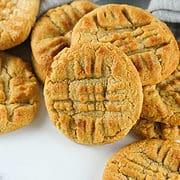 baked peanut butter cookies.