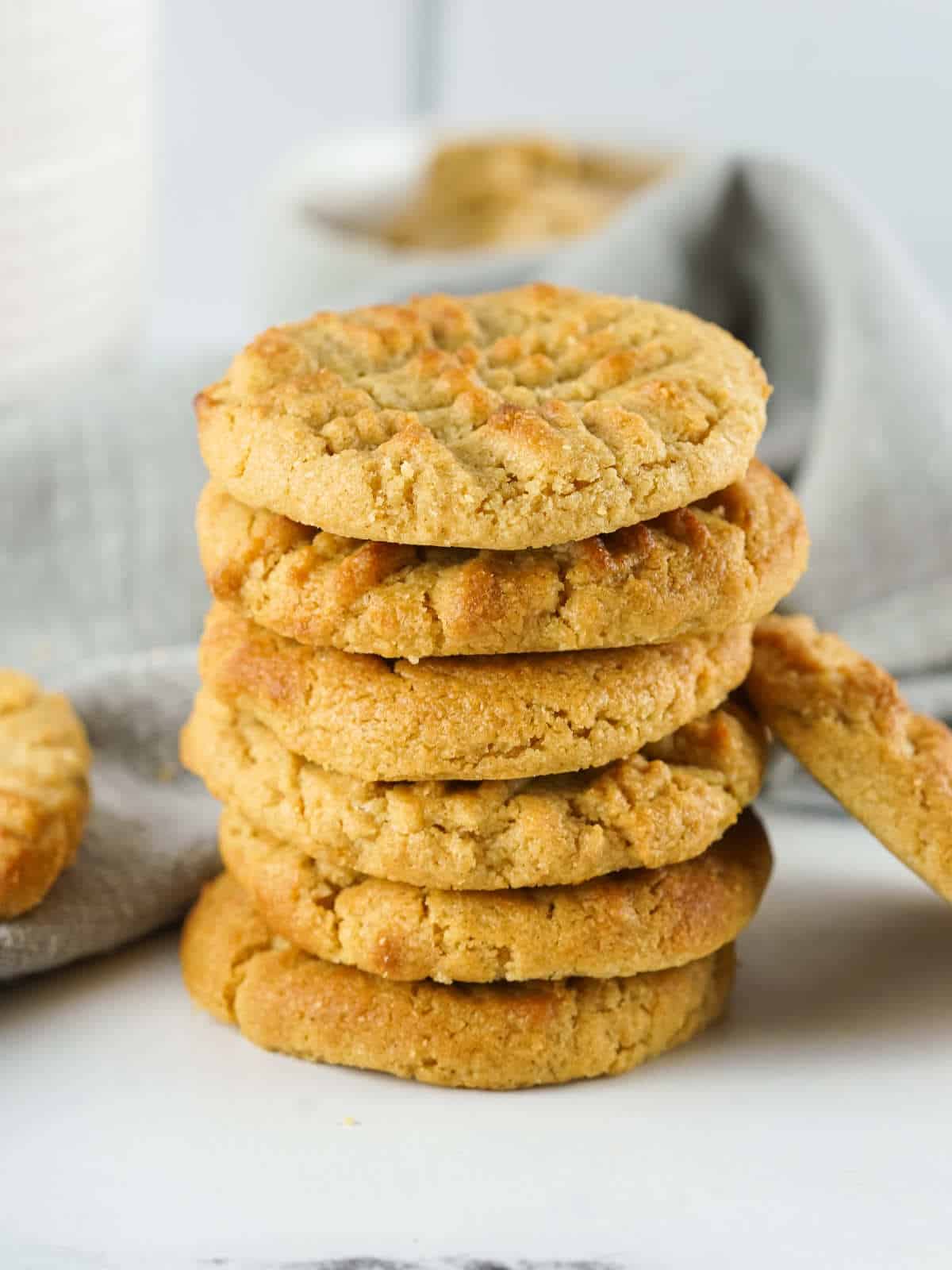 stack of baked cookies.