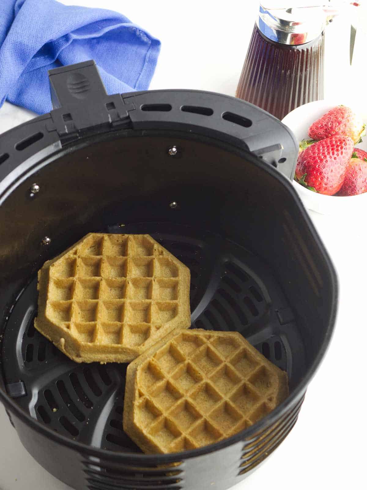 toasted air fried waffles.