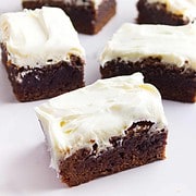brownies with cream cheese frosting.