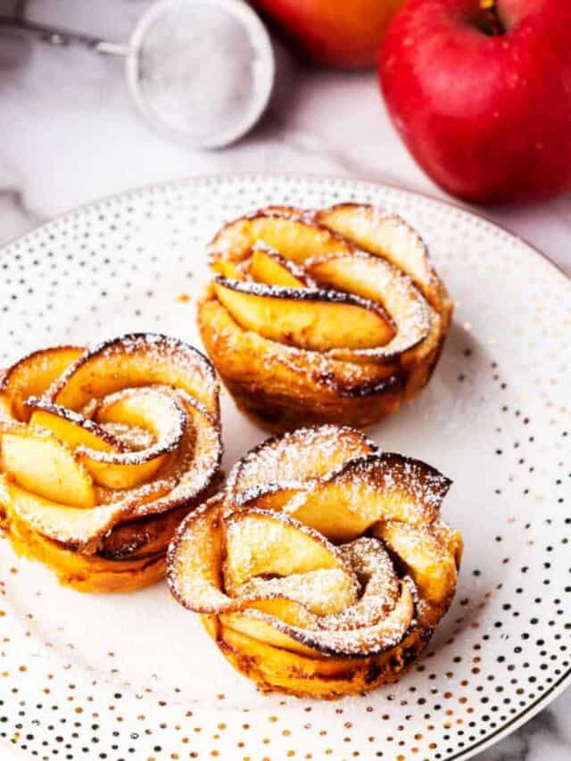 Easy Puff Pastry Apple Roses