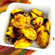 Fried Sweet Plantains in a serving dish.