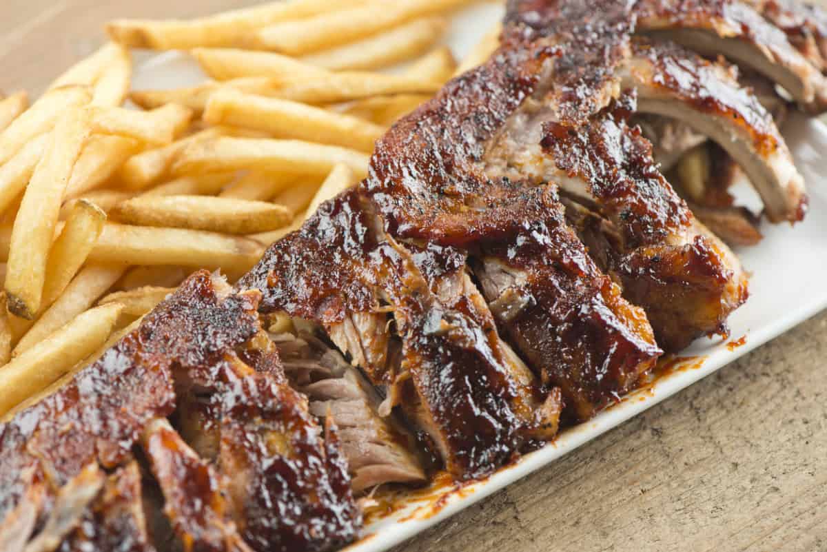 Kentucky bourbon barbecue ribs, one of 10 US regional barbecue sauces..