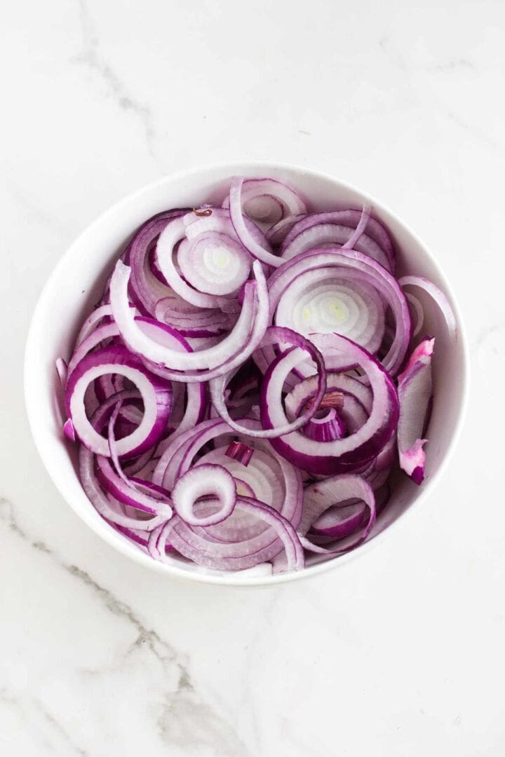 Pickling brine in a sauce pan.