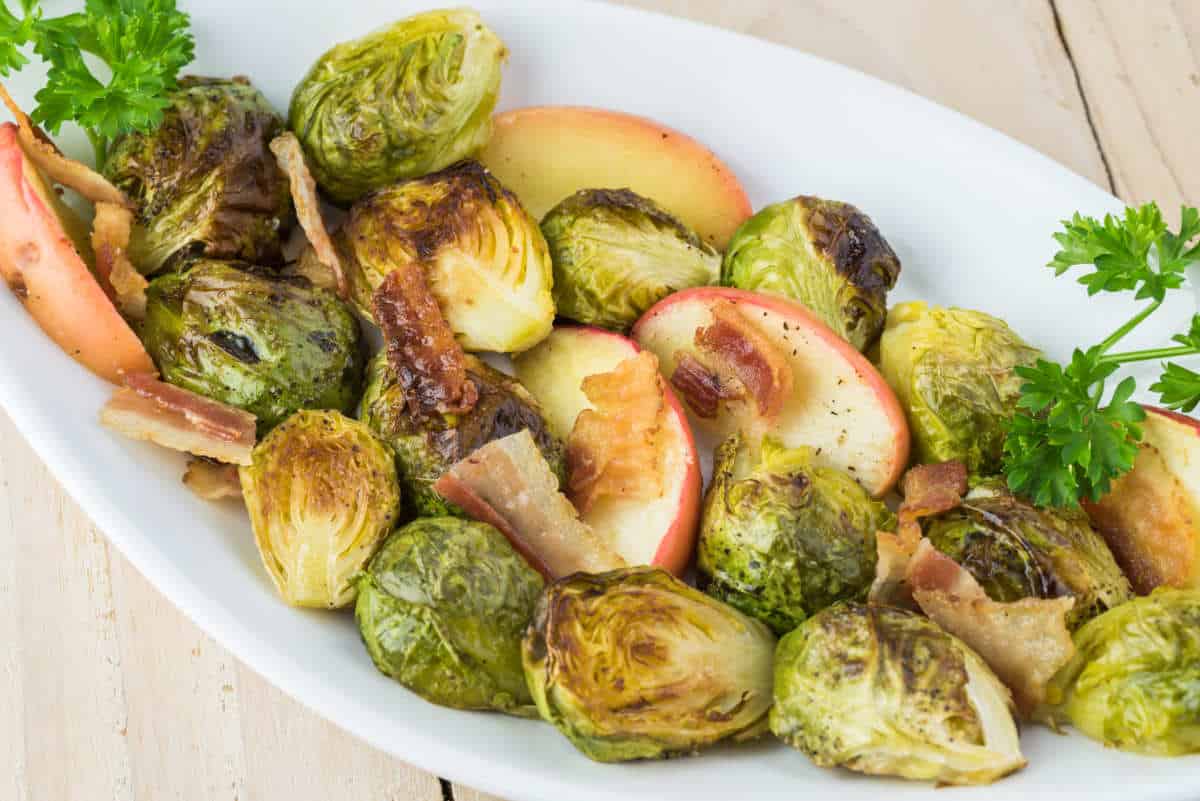 Roasted Brussels Sprouts and Apples Smells Like Delish