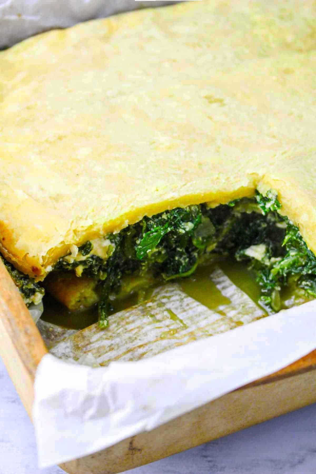 puff pastry spinach and cheese pie.