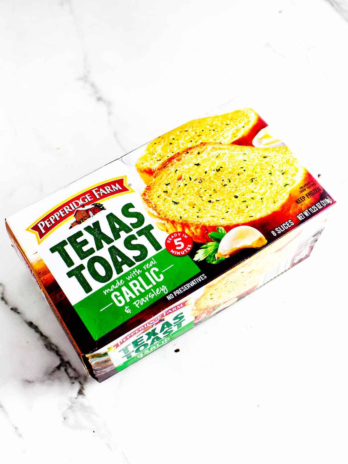 package of frozen Pepperidge farms garlic texas toast.
