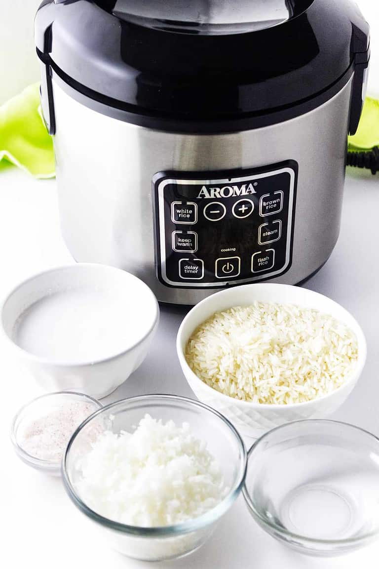 Rice Cooker Coconut Rice | Smells Like Delish