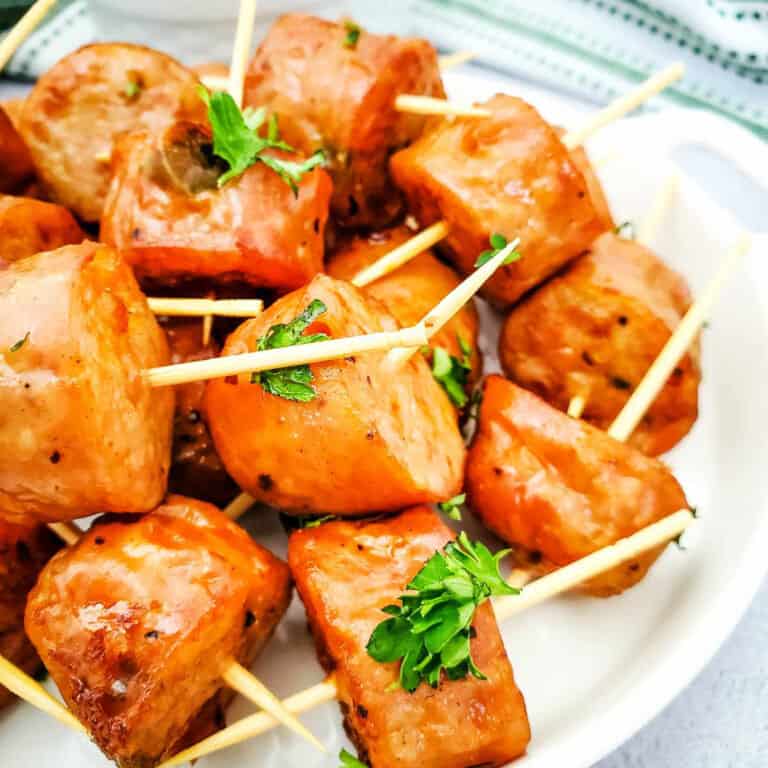 Air Fryer Chicken Sausage Bites Smells Like Delish