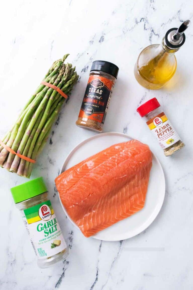 Air Fryer Salmon and Asparagus Smells Like Delish