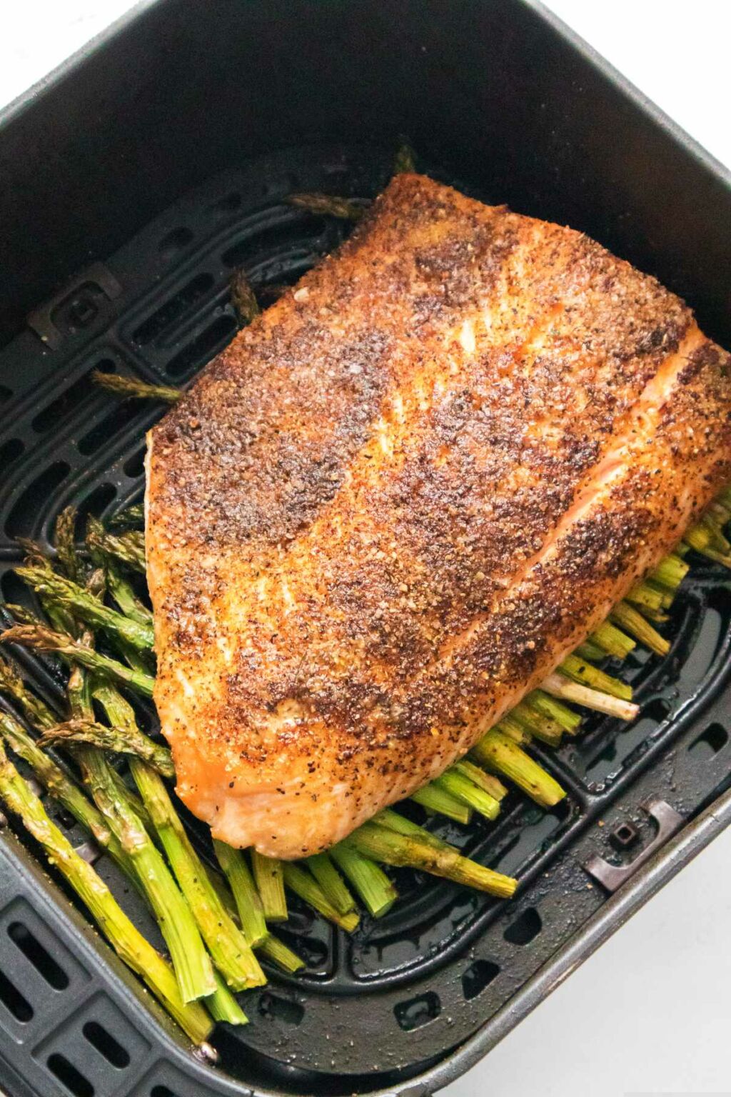 Air Fryer Salmon and Asparagus Smells Like Delish