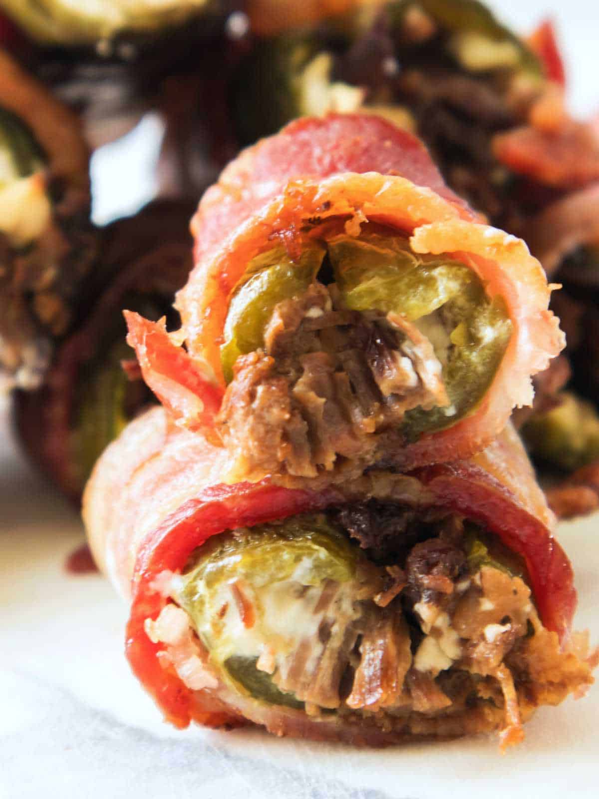 crisp bacon wrapped stuffed jalapeno peppers. traeger smoker recipes