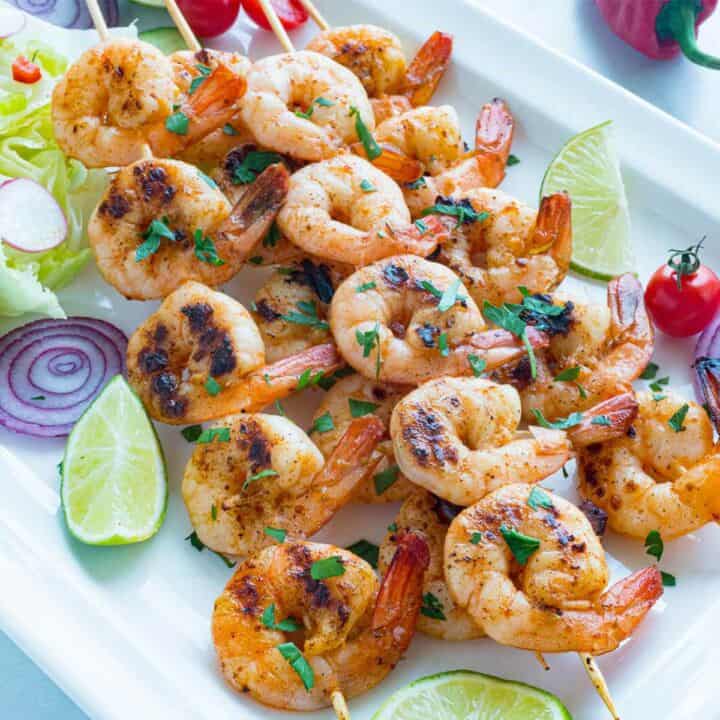 Oven Shrimp Skewers | Smells Like Delish