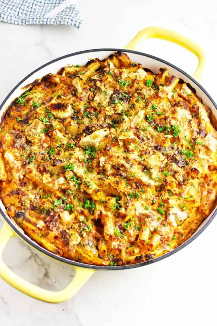 San Baked Ziti (Meatless Baked Ziti) Smells Like Delish