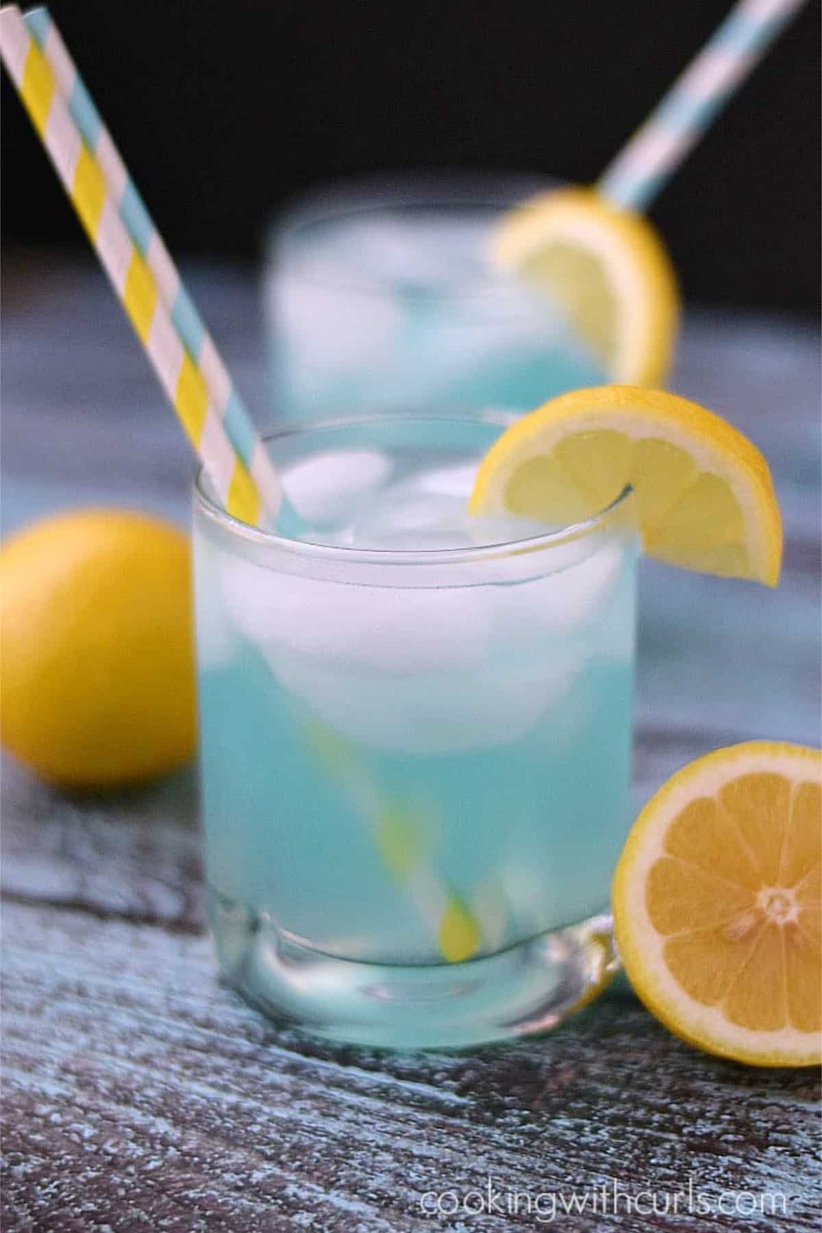 cocktails with lemonade blue spritzer.
