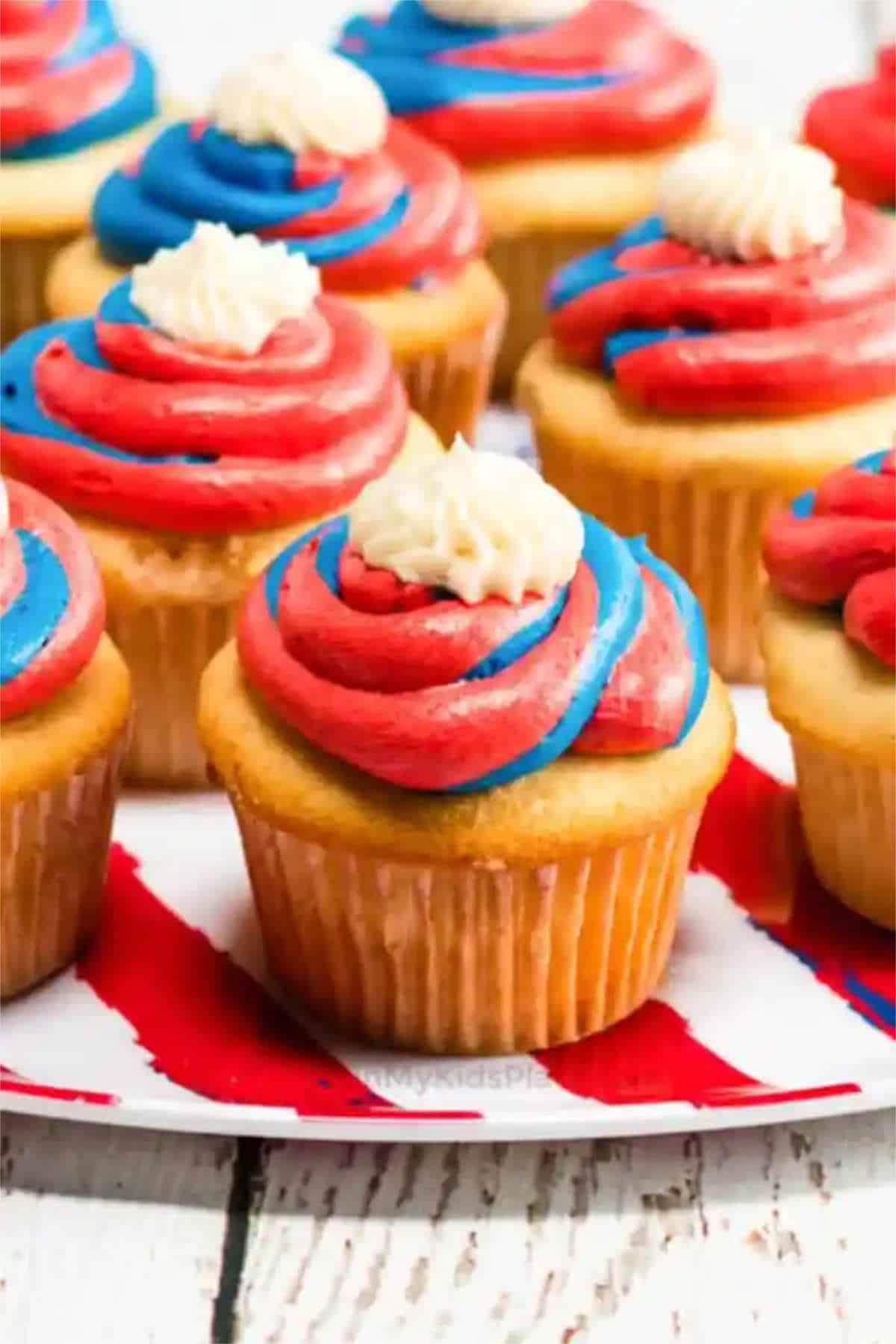 Patriotic Fourth Of July Cupcakes