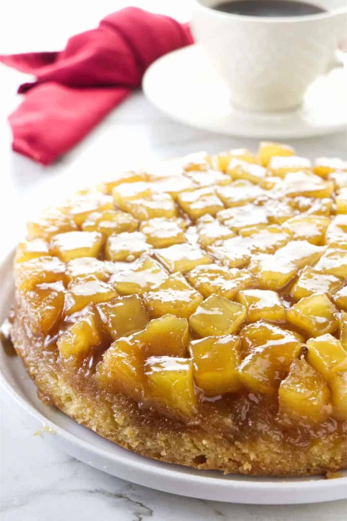 caramelized pineapple upside-down cake Father's Day Dessert.