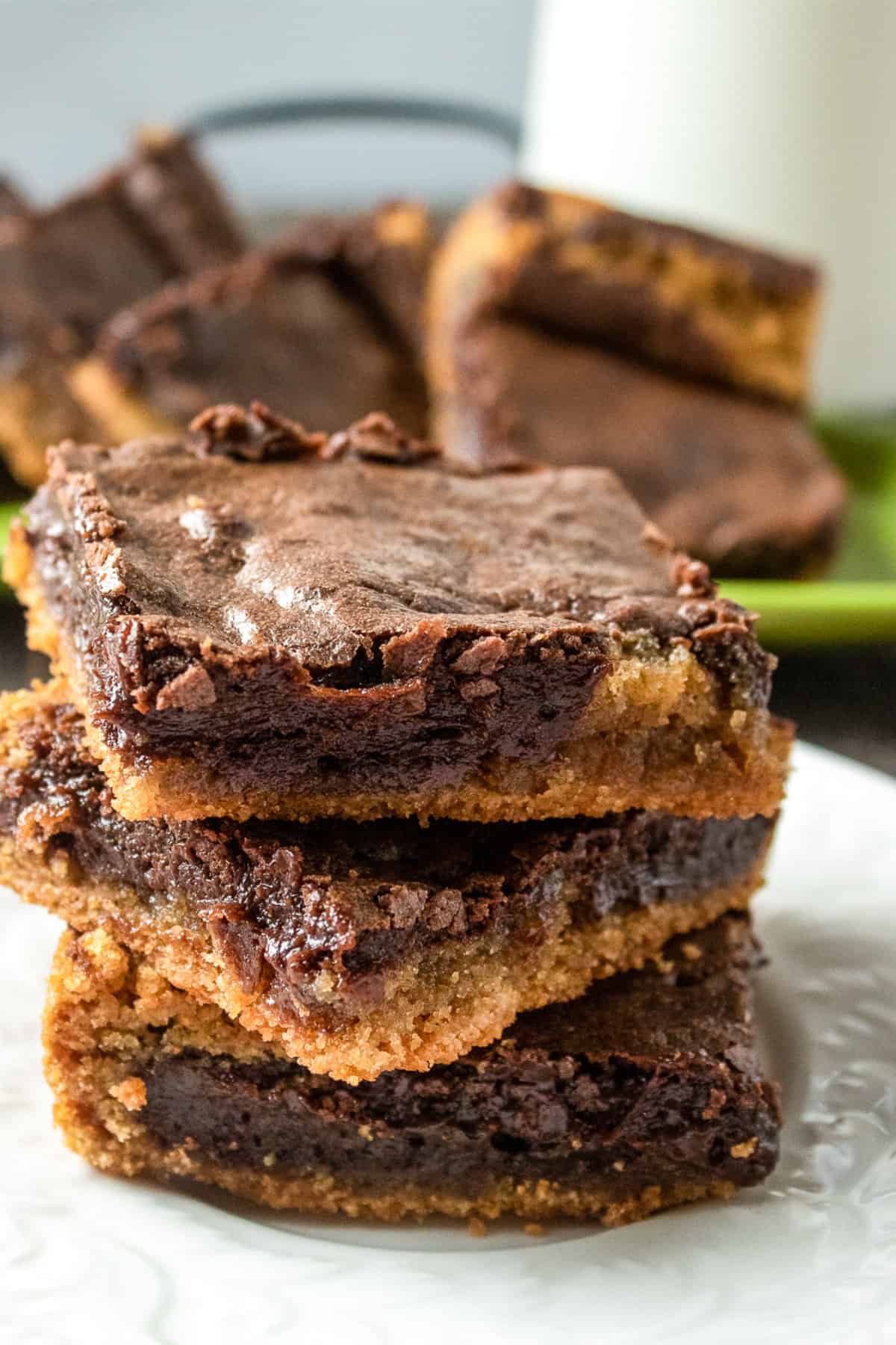 father's day dessert ideas chocolate peanut butter brownies.