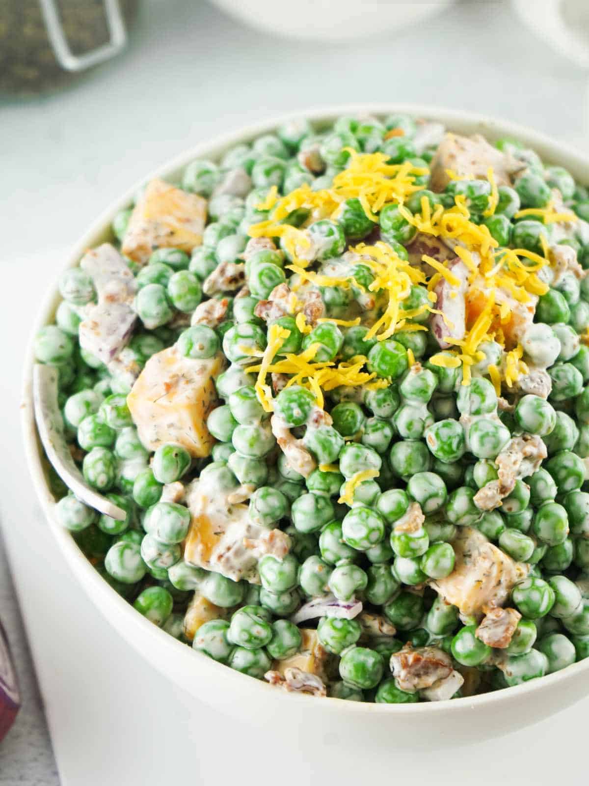 summer favorites: green pea salad.