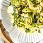 summer dinner recipes: fennel and pear salad.