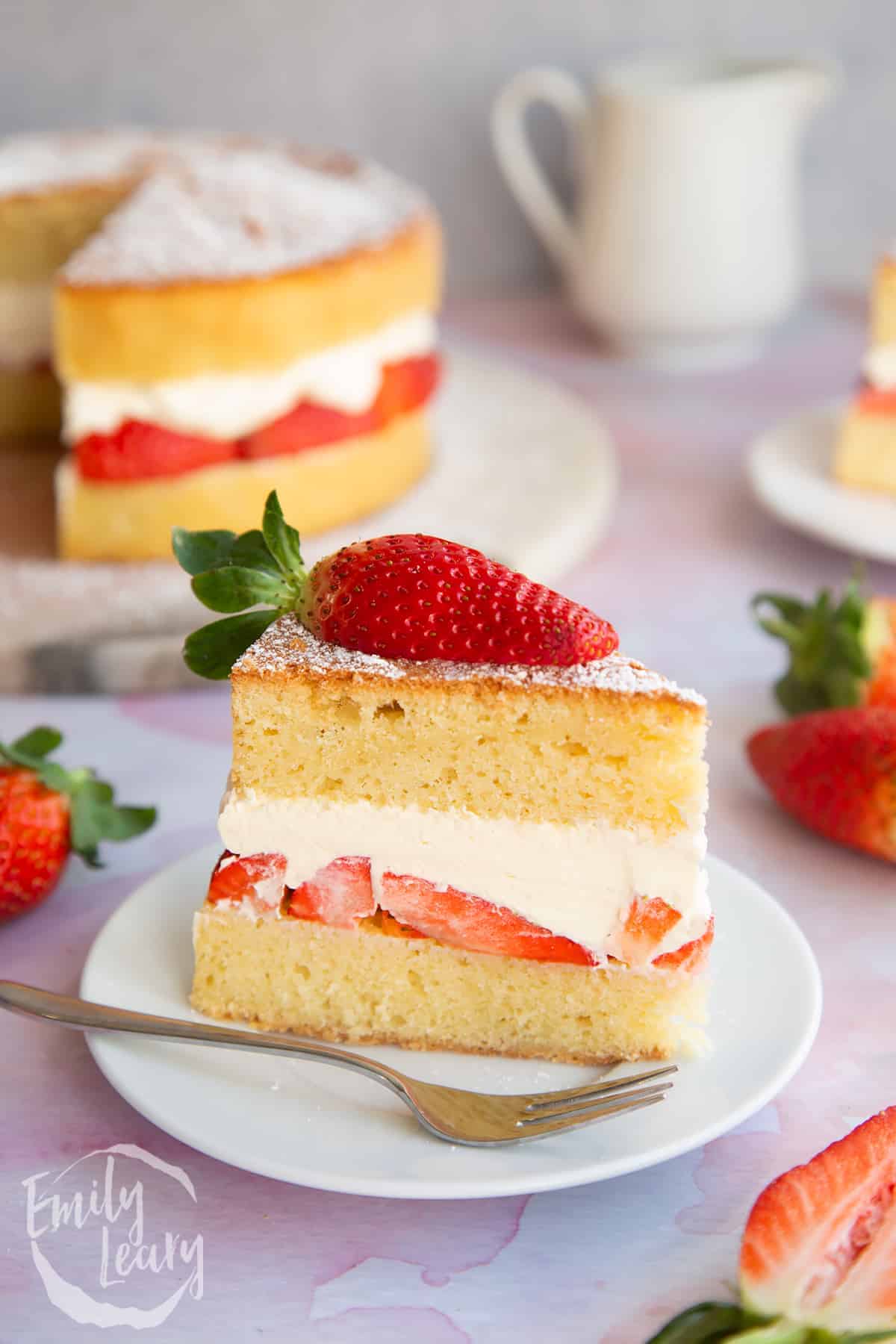 cream cake with berries.