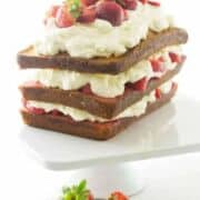 strawberry shortcake with pound cake.