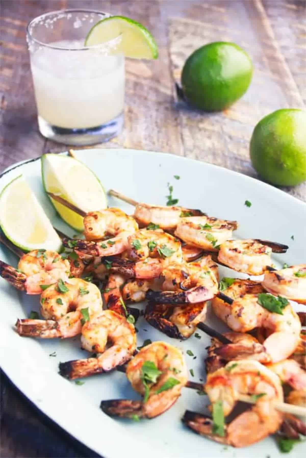 summer dinner recipes: traeger lime shrimp.