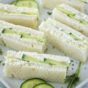 cucumber sandwiches for party finger food.