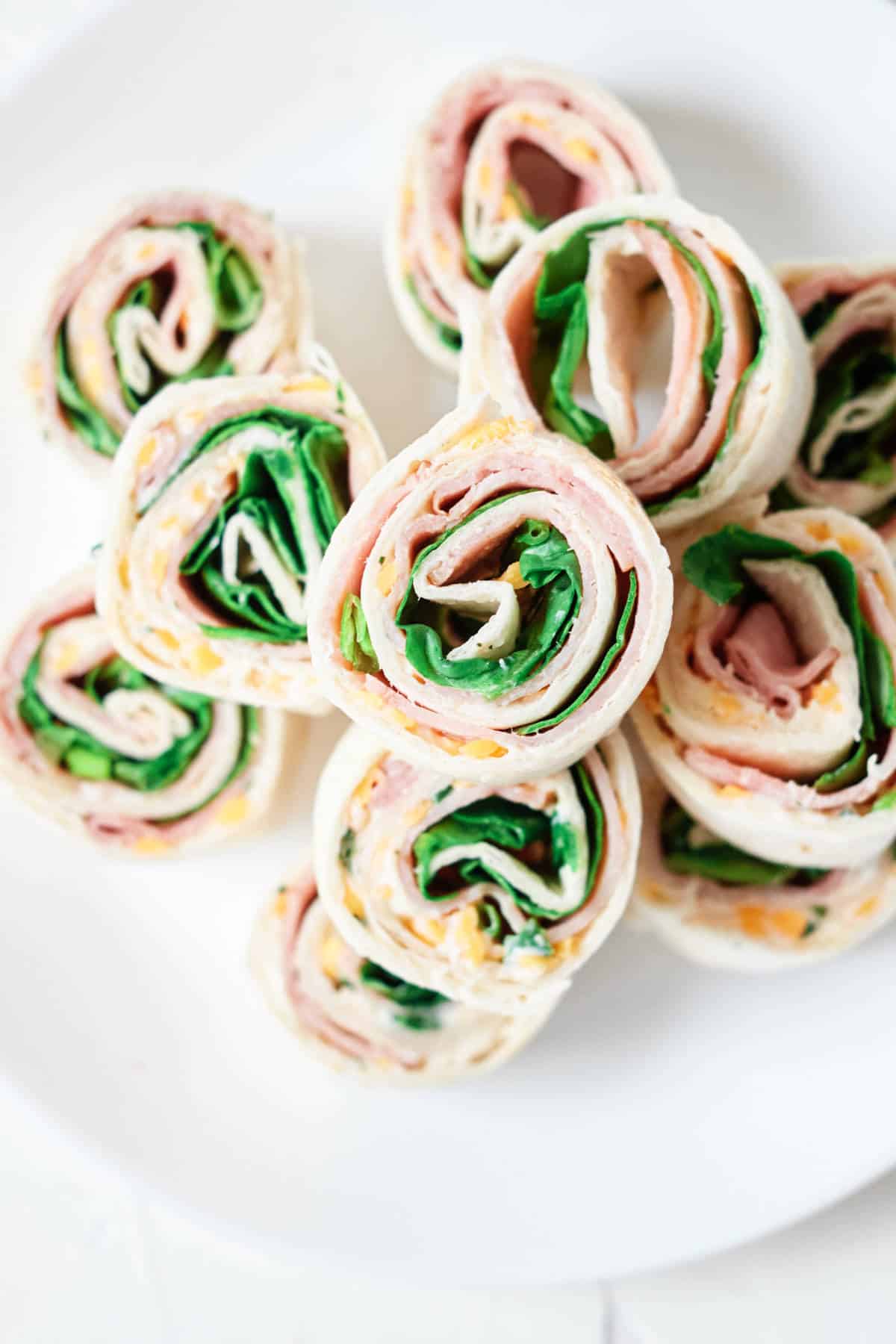 ham roll ups for party finger foods.