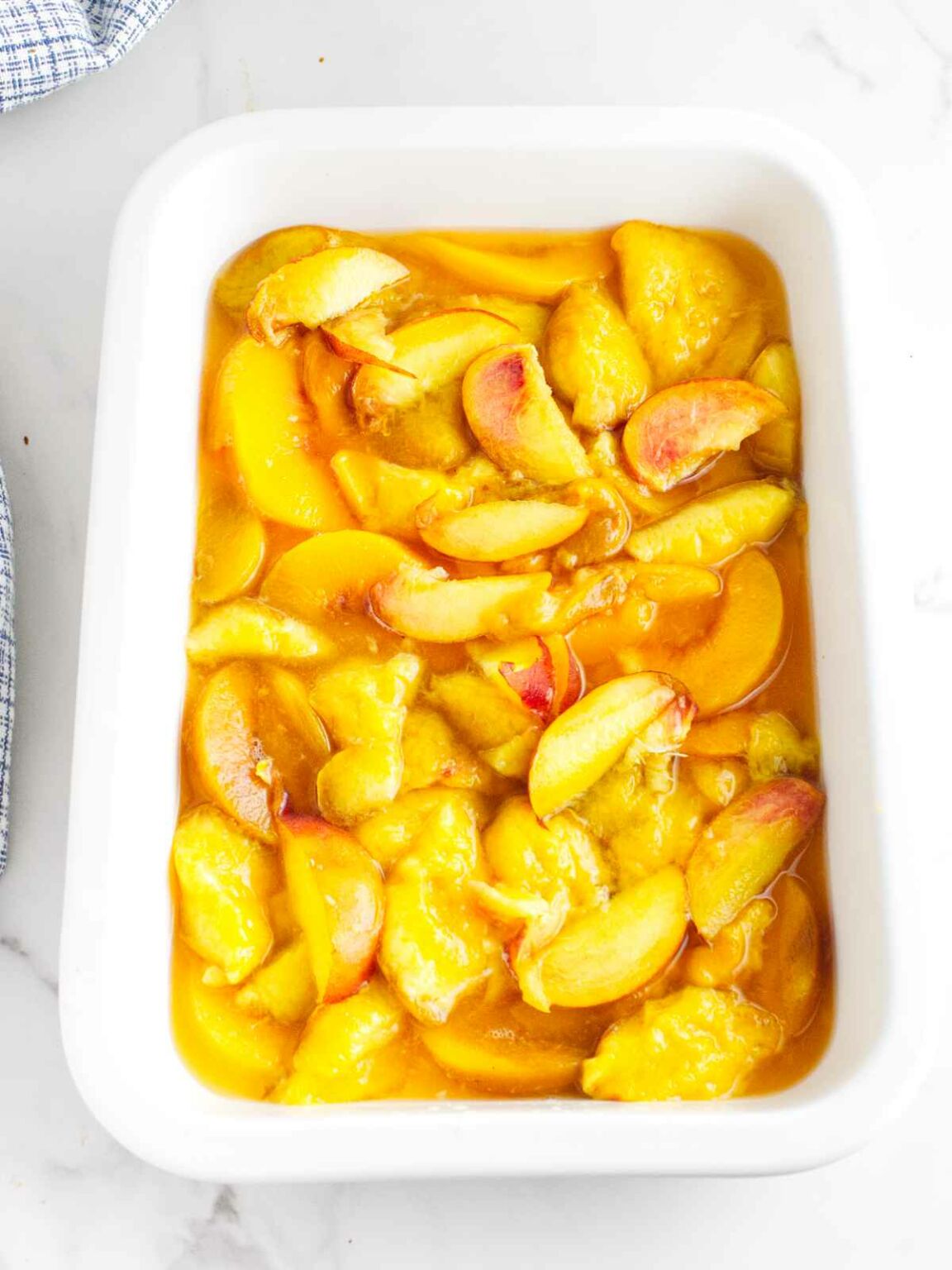 Peach Dump Cake with Fresh Peaches Smells Like Delish