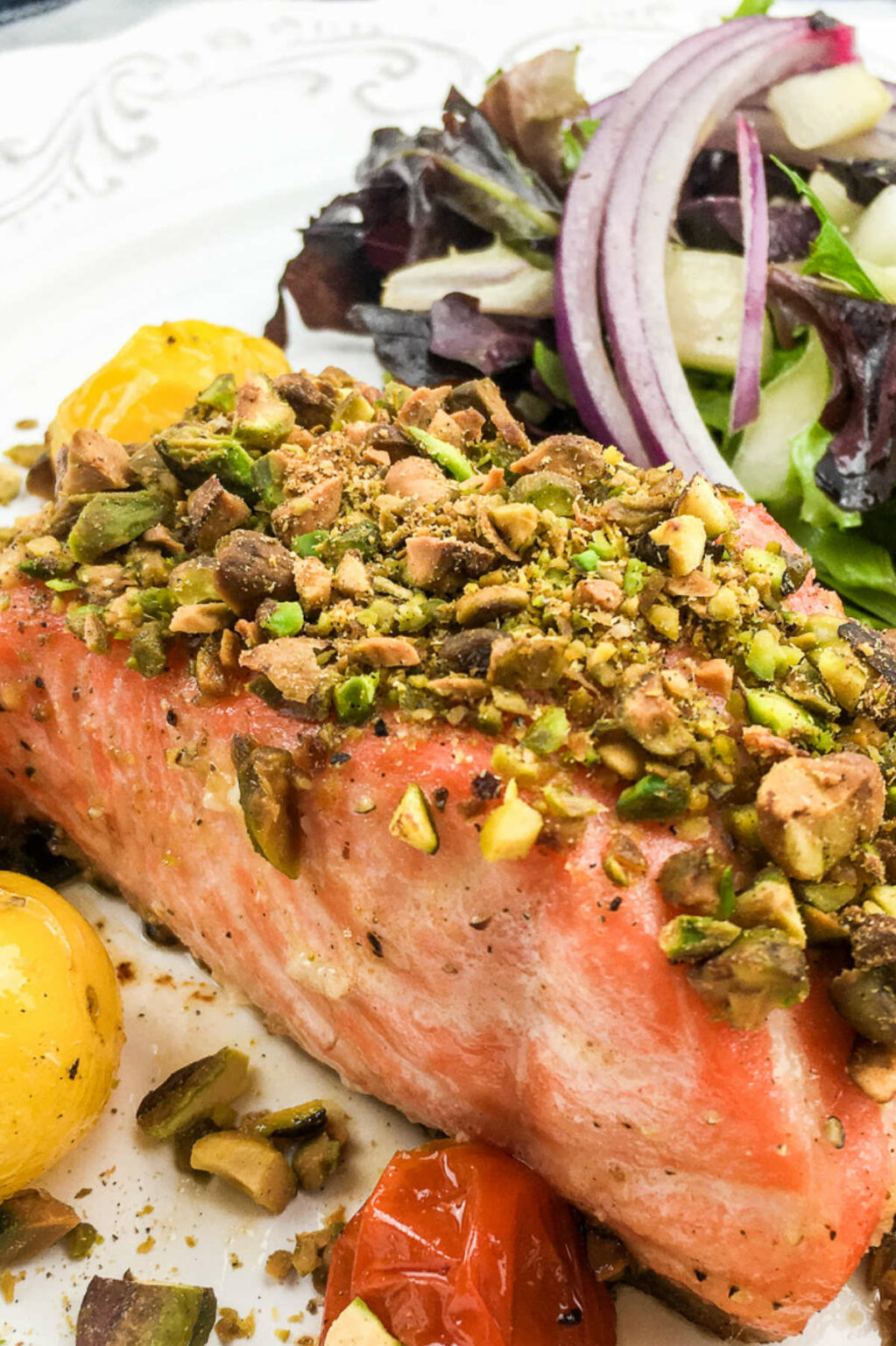 Pistachio Crusted Salmon Smells Like Delish