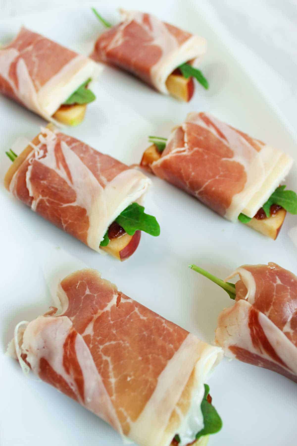 snack bundles of cured meat and cheese.