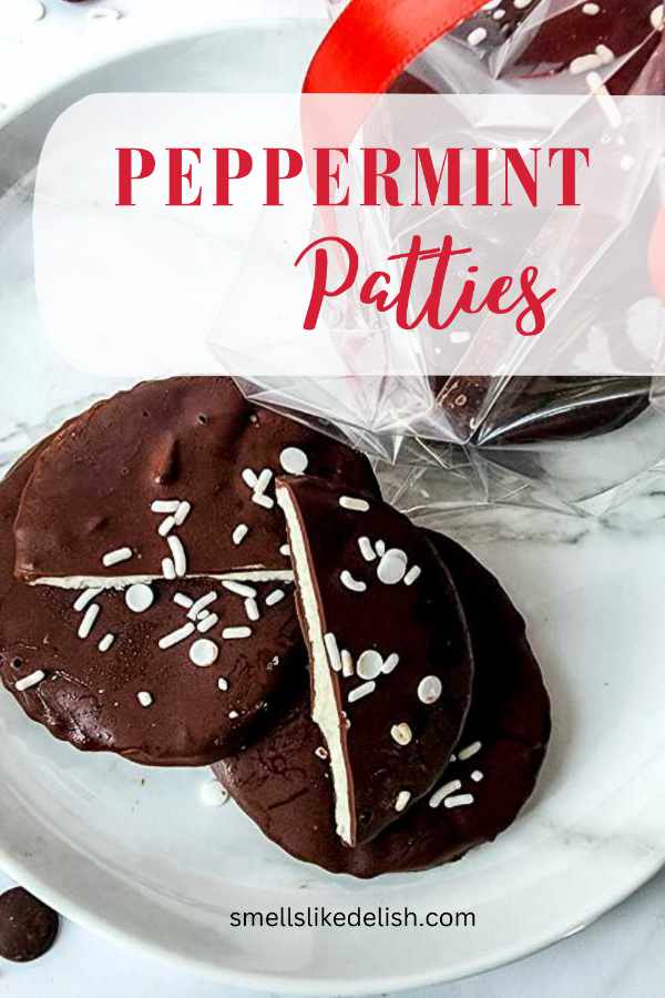 big peppermint patties on a plate.